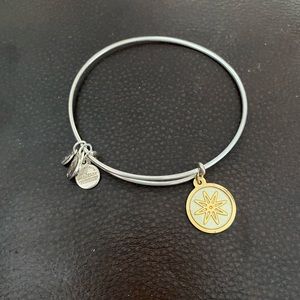 Alex and Ani Bangle “Star of Venus” two tone